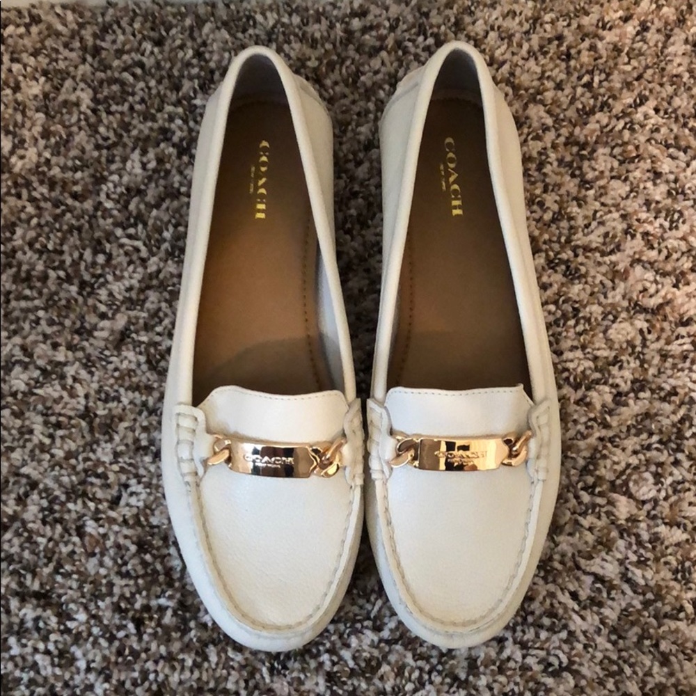Cream leather Coach Shoes - 8.5